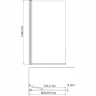 Шторка на ванну WASSERKRAFT BERKEL 48P01-80WHITE FIXED