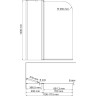 Шторка на ванну WASSERKRAFT LEINE 35P02-110W