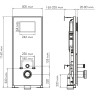 Система инсталляции для унитазов WASSERKRAFT ABENS 20TLT.010.ME.BL.CH04
