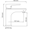 Смеситель для раковины WASSERKRAFT LEINE 3504