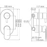 Смеситель для ванны и душа WASSERKRAFT MINDEL 8571