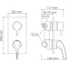 Смеситель для ванны и душа WASSERKRAFT SAUER 7171
