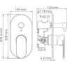 Смеситель для ванны WASSERKRAFT ELBE 7441
