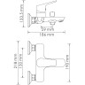 Смеситель для ванны WASSERKRAFT LIPPE 4501
