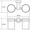 Стакан двойной WASSERKRAFT DONAU K-9428D