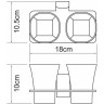 Стакан двойной WASSERKRAFT LEINE К-5028D
