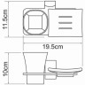 Стакан WASSERKRAFT LEINE K-5026 с мыльницей