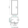 Стеклянная шторка на ванну WASSERKRAFT AISCH 55P01-80 FIXED