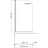 Стеклянная шторка на ванну WASSERKRAFT LEINE 35P01-80WHITE