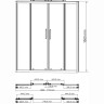 Стеклянная шторка на ванну WASSERKRAFT LIPPE 45S02-170