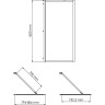 Стеклянная шторка WASSERKRAFT ABENS 20W01-80 BRUSHED NICKEL FIXED