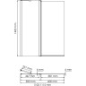 Стеклянная шторка WASSERKRAFT SALM 27P02-110 FIXED