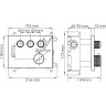 Термостатический смеситель для ванны и душа WASSERKRAFT ASPHE 7758 THERMO