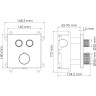 Термостатический смеситель для ванны и душа WASSERKRAFT ELBE 7448 THERMO