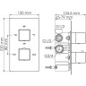 Термостатический смеситель для ванны и душа WASSERKRAFT THERMO ALME 1544