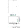 Уголок душевой WASSERKRAFT AULA 11P14 110х80 см, хром