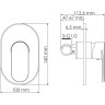Встраиваемый комплект для биде WASSERKRAFT A8551.148.243.157