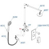 Встраиваемый комплект для душа WASSERKRAFT A16067WHITE
