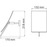Зеркало косметическое WASSERKRAFT K-1001BLACK